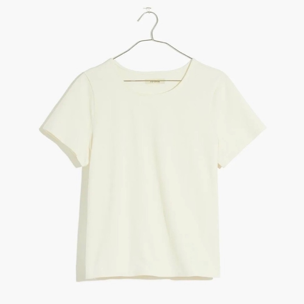Madewell Luxe Boxy-Crop Tee